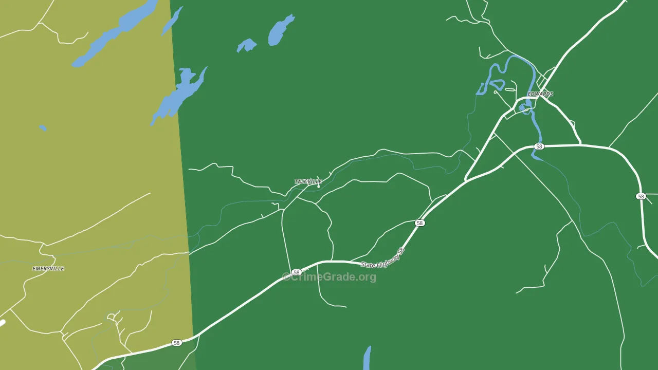 Talcville, NY Map of Vandalism Rates