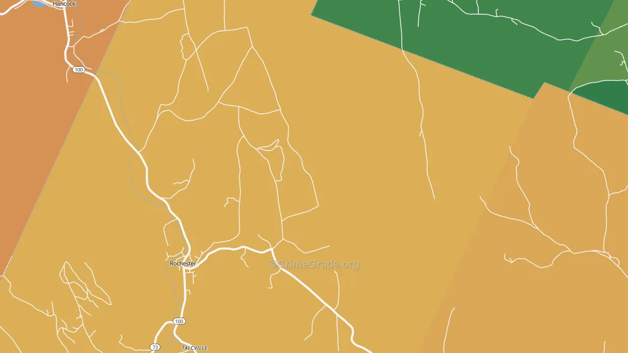 Talcville, VT Map of Vandalism Rates
