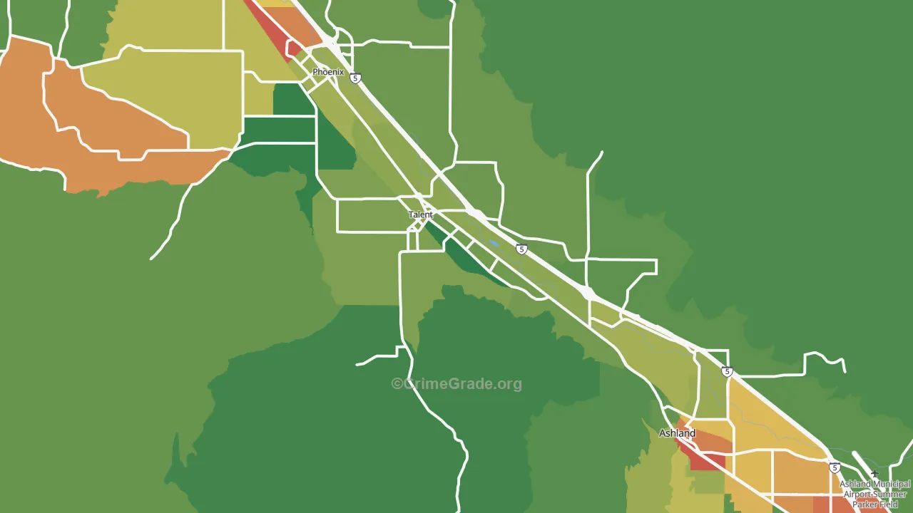 Talent, OR Map of Vandalism Rates