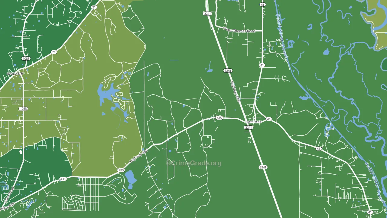 Talisheek, LA Map of Vandalism Rates