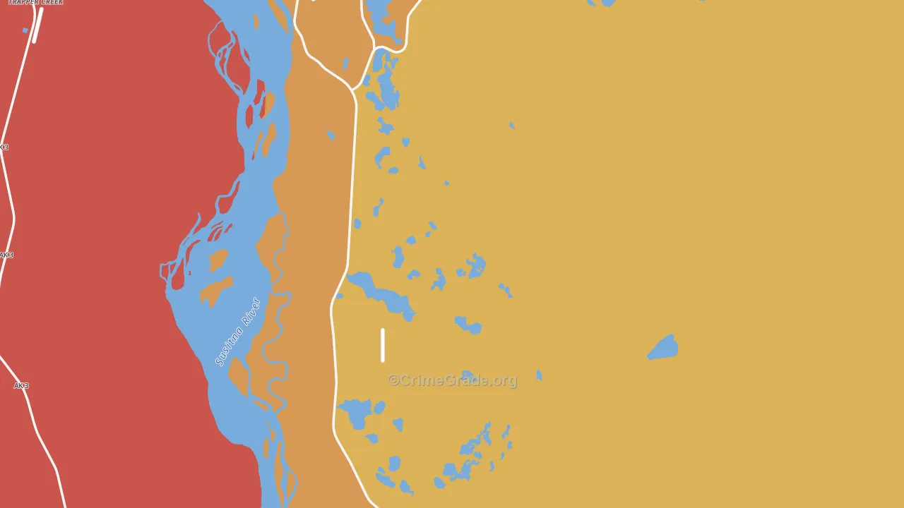Talkeetna, AK Map of Vandalism Rates