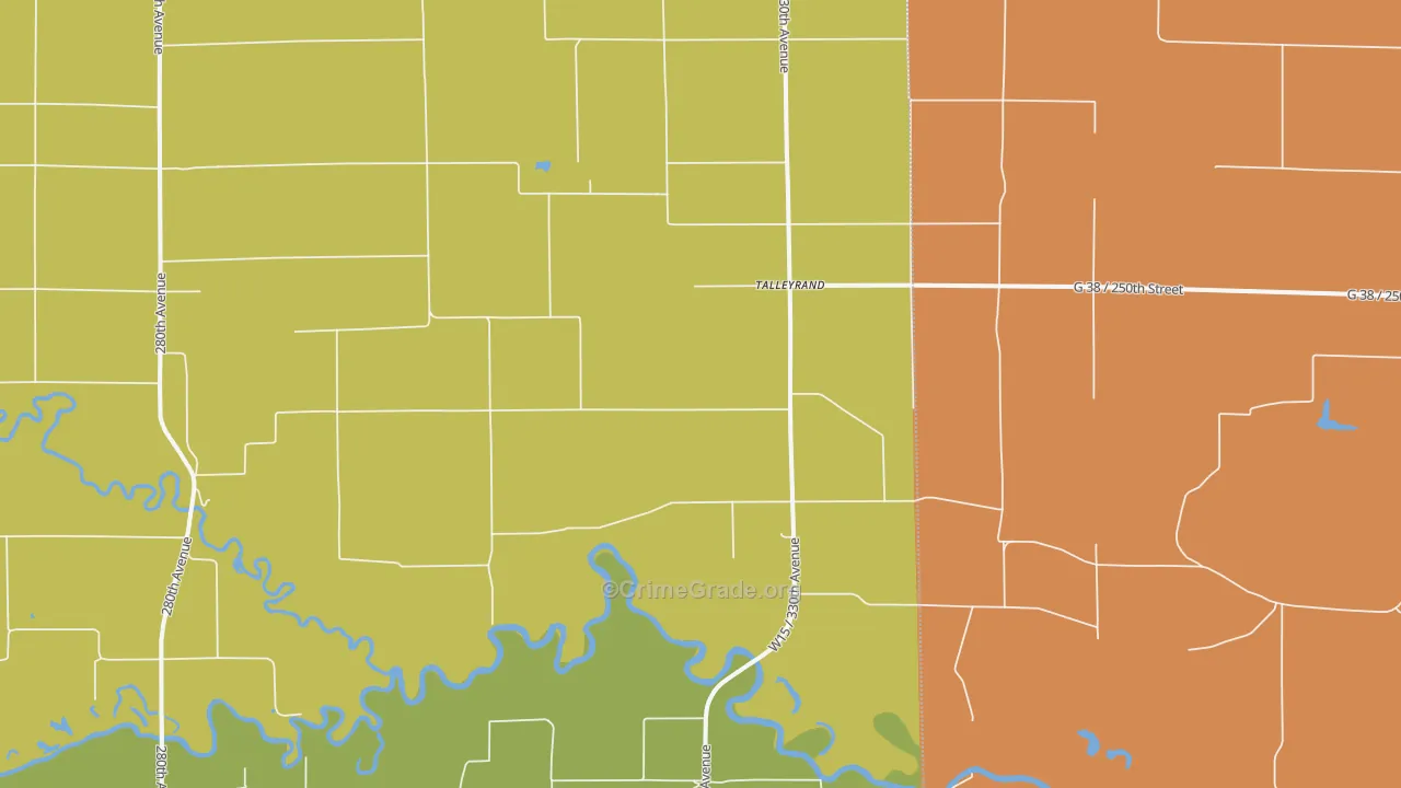 Talleyrand, IA Map of Vandalism Rates