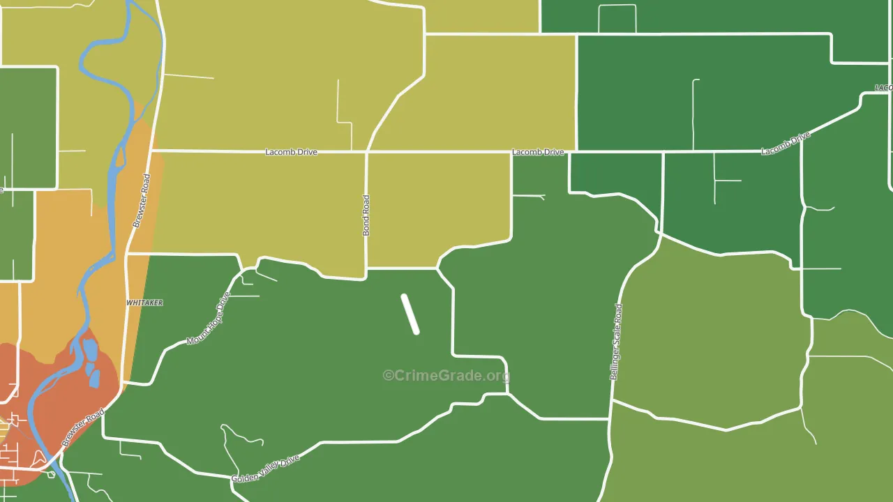 Tallman, OR Map of Vandalism Rates