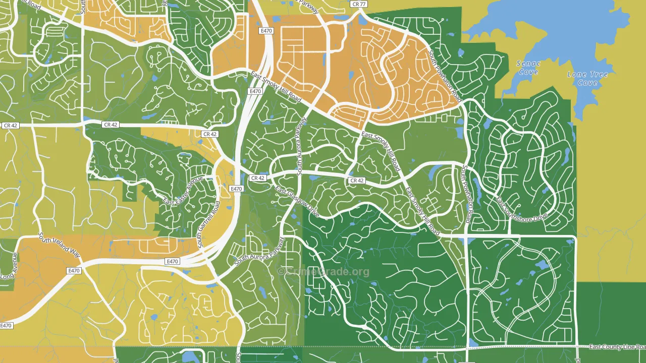 Tallyn's Reach, Aurora, CO Map of Vandalism Rates