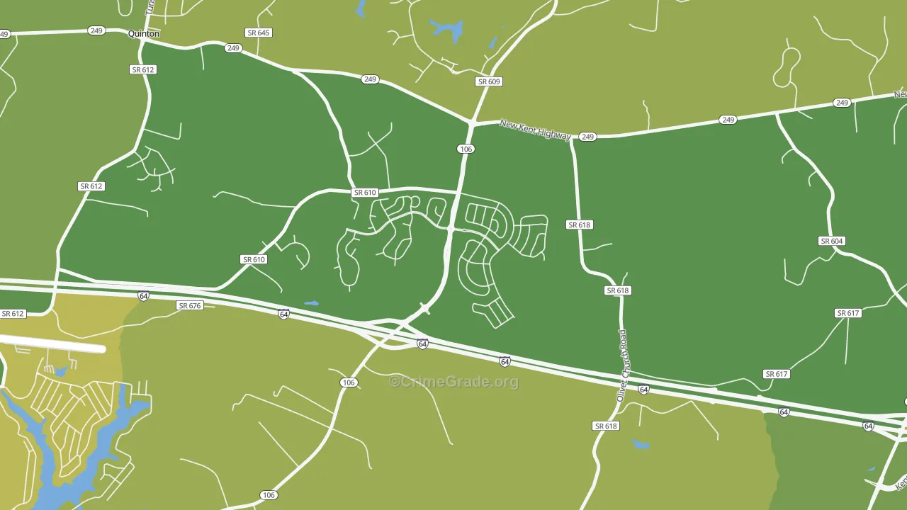Tallysville, VA Map of Vandalism Rates
