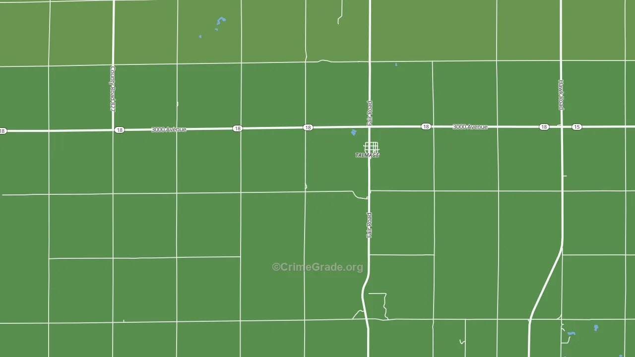 Talmage, KS Map of Vandalism Rates