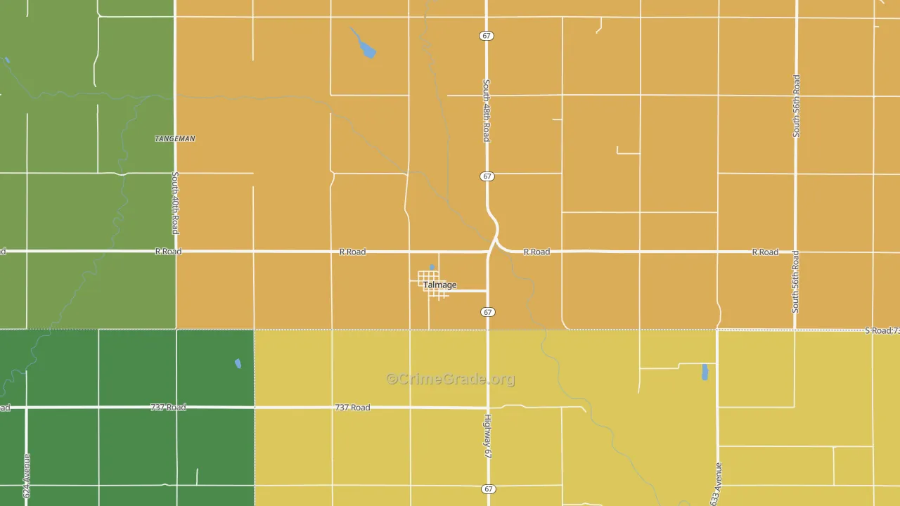 Talmage, NE Map of Vandalism Rates