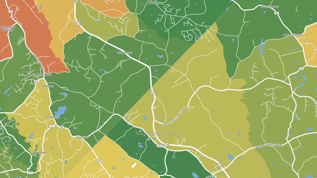 Talmo, GA Map of Vandalism Rates