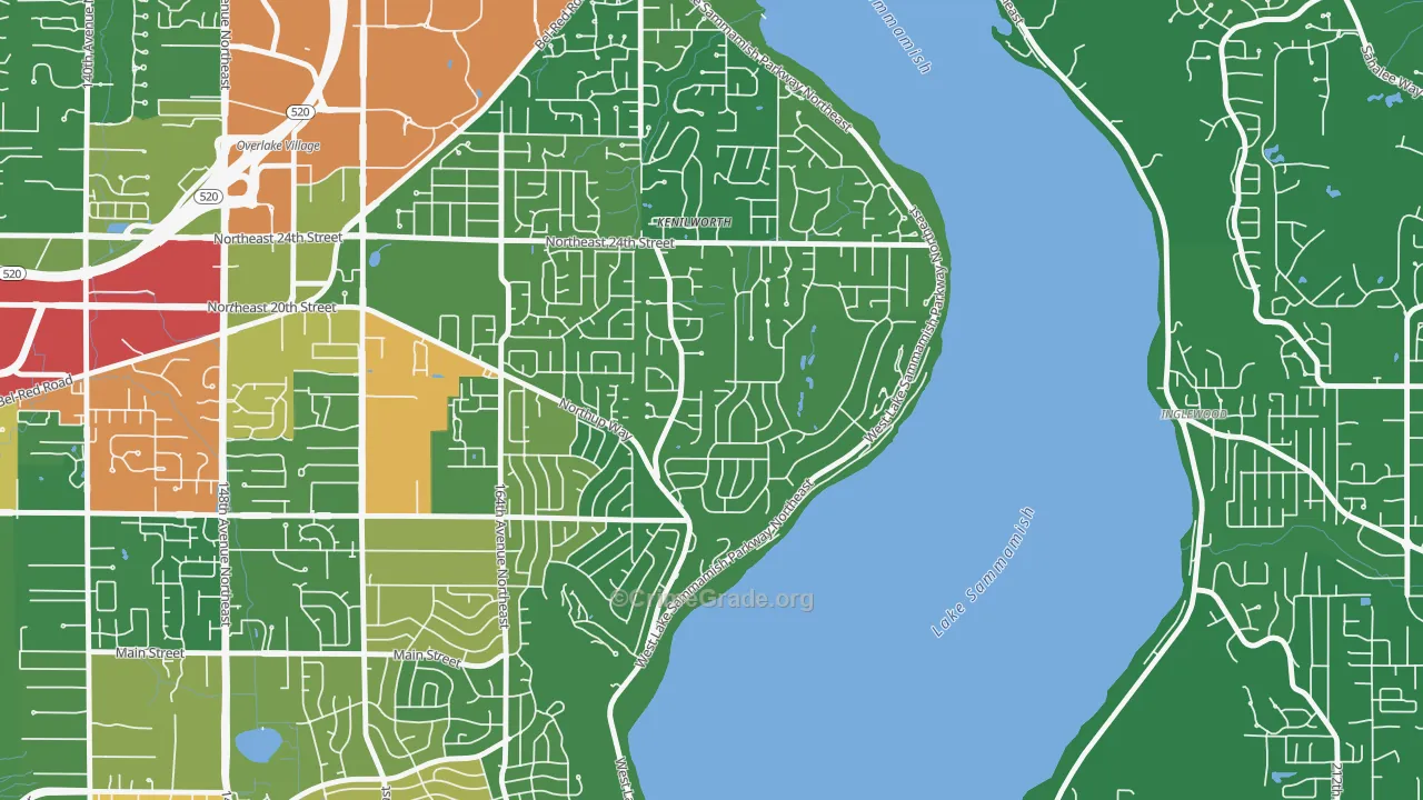 Tam O'shanter, Bellevue, WA Map of Vandalism Rates
