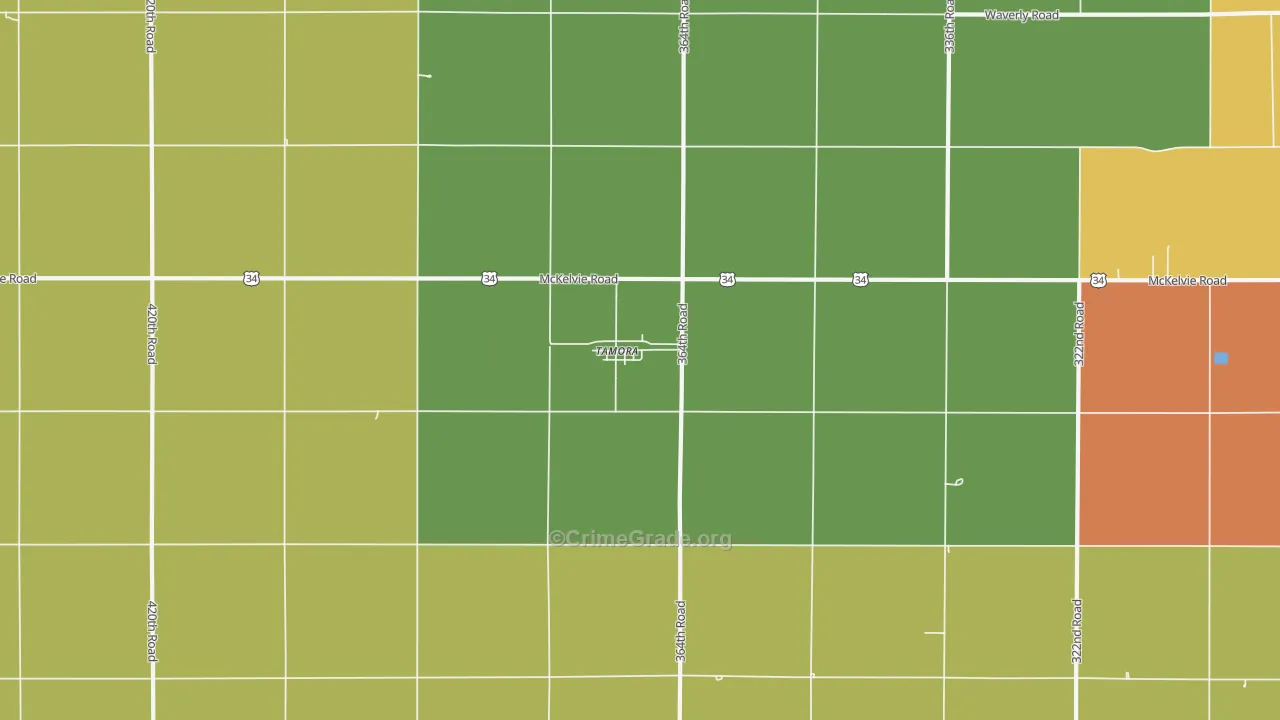 Tamora, NE Map of Vandalism Rates