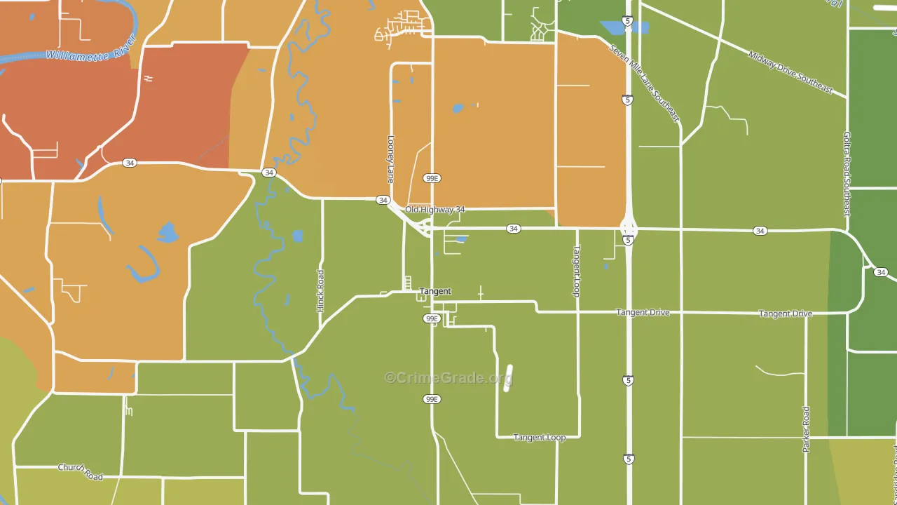 Tangent, OR Map of Vandalism Rates