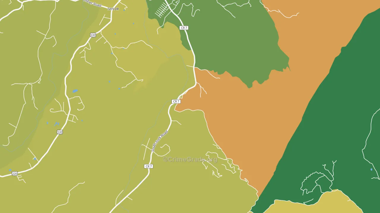 Tannery, WV Map of Vandalism Rates