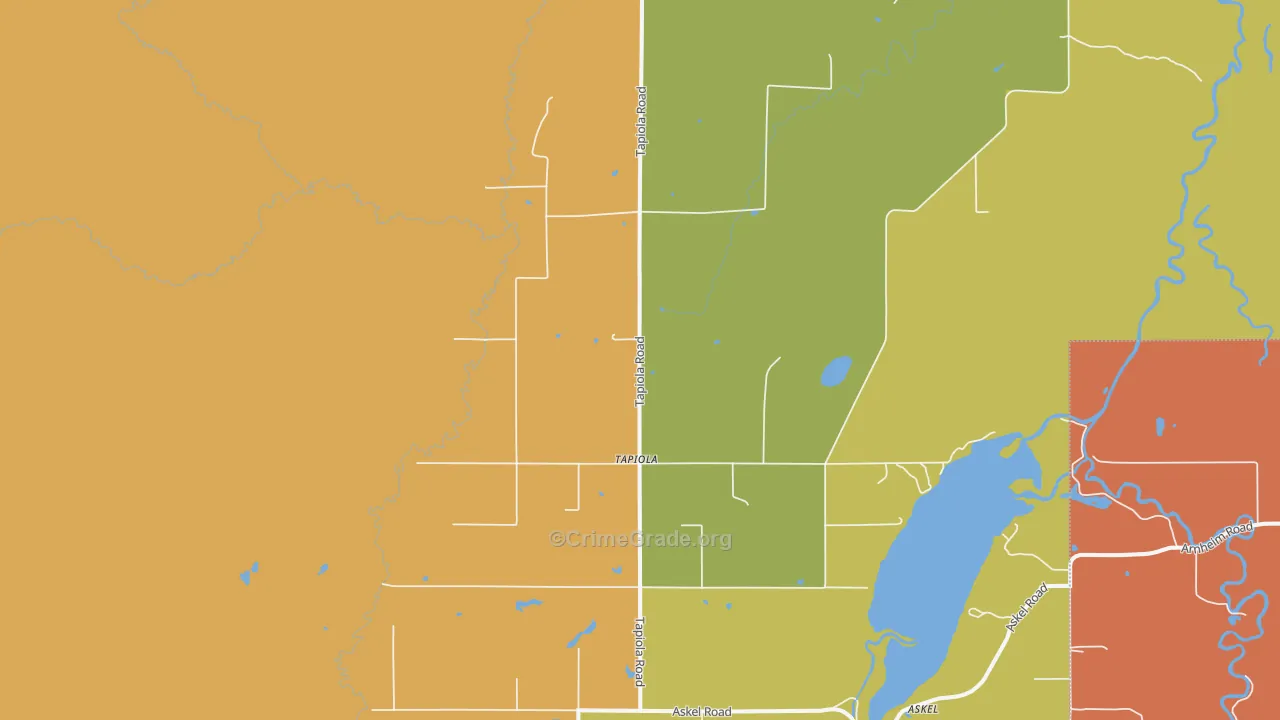 Tapiola, MI Map of Vandalism Rates
