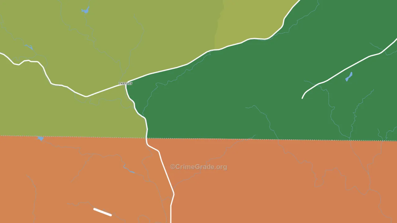 Tarpley, TX Map of Vandalism Rates