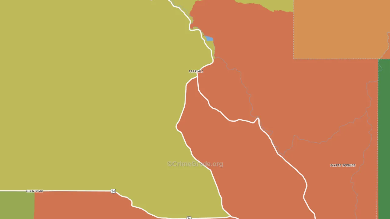 Tarryall, CO Map of Vandalism Rates
