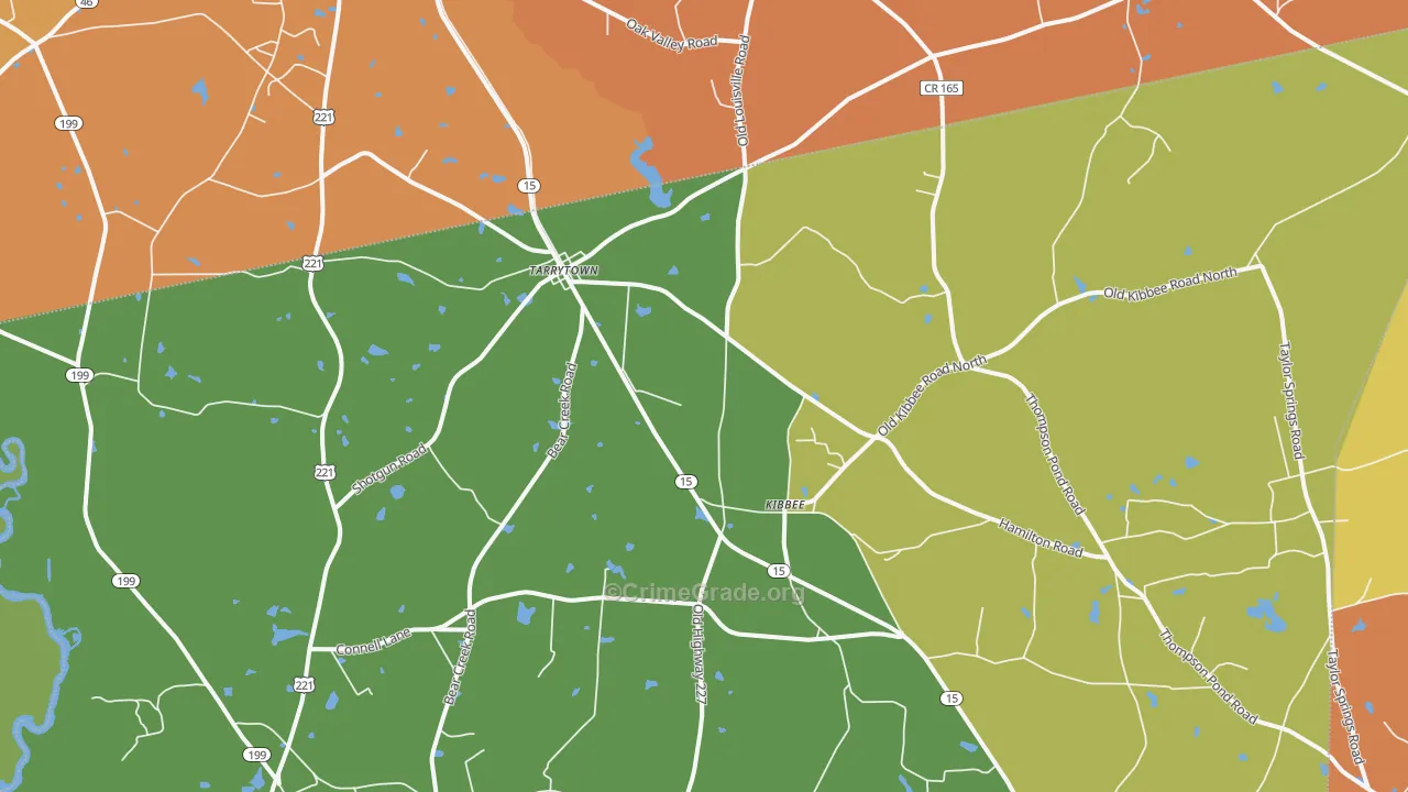 Tarrytown, GA Map of Vandalism Rates