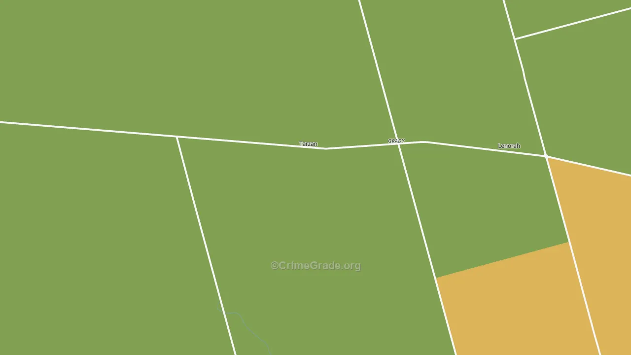 Tarzan, TX Map of Vandalism Rates
