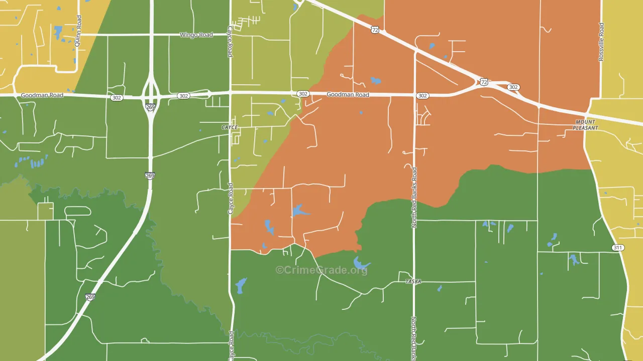 Taska, MS Map of Vandalism Rates