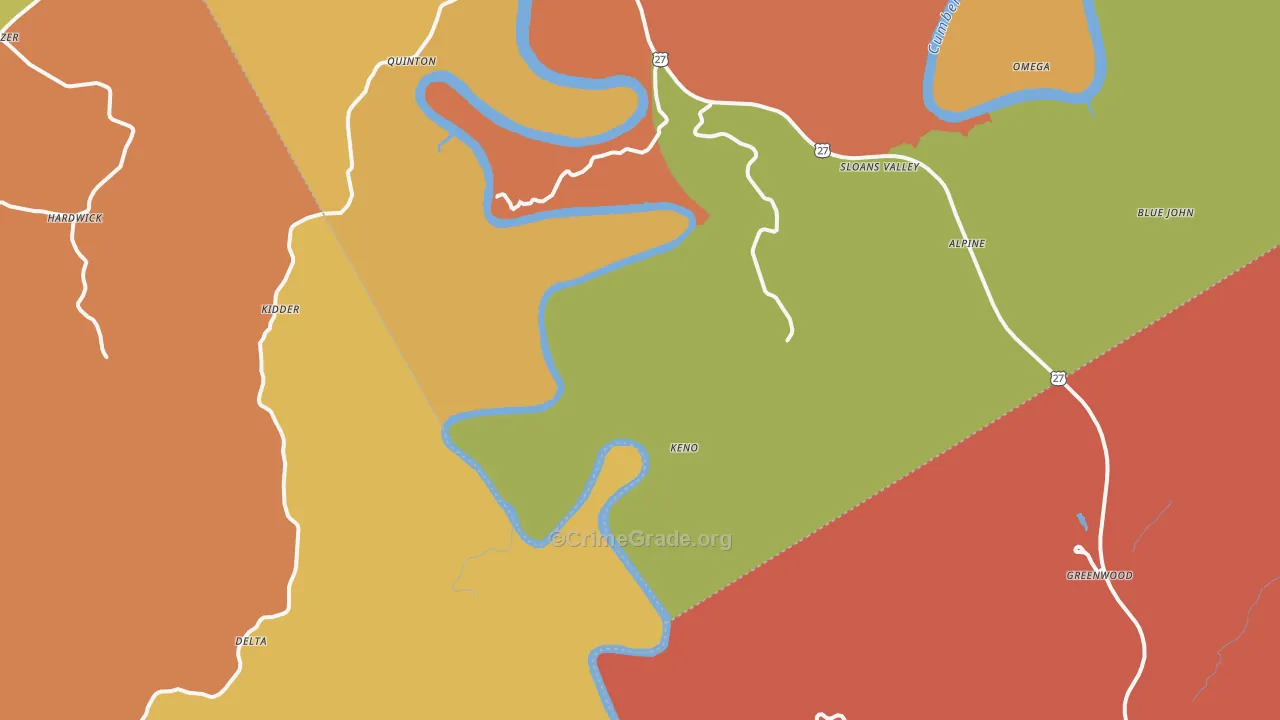 Tateville, KY Map of Vandalism Rates