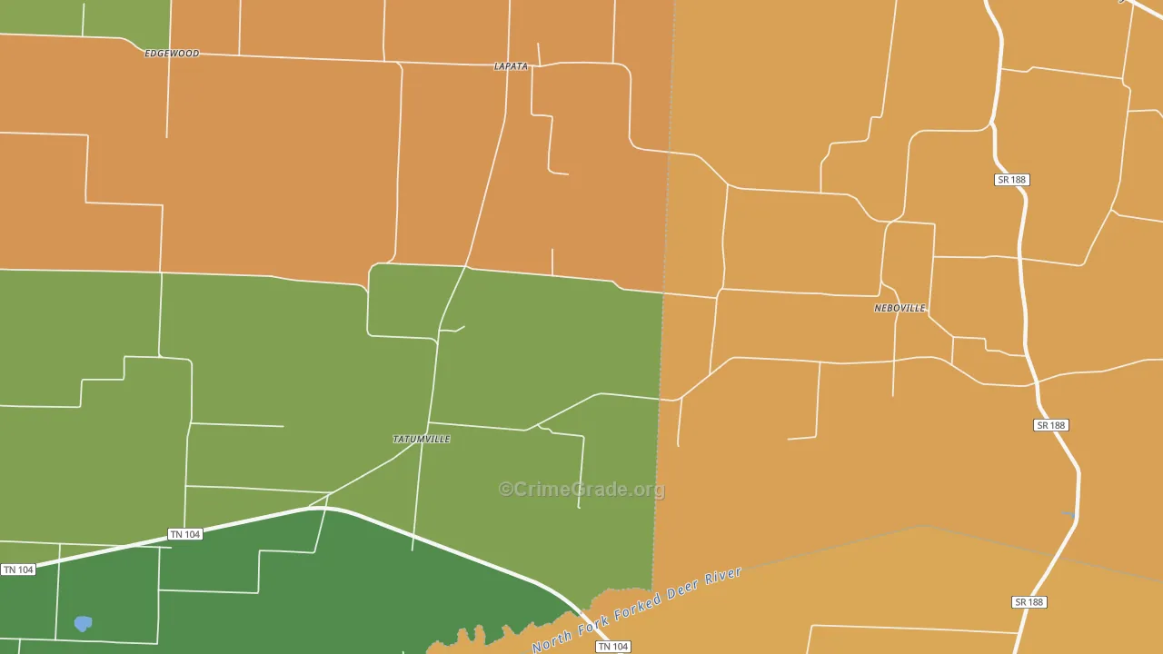 Tatumville, TN Map of Vandalism Rates