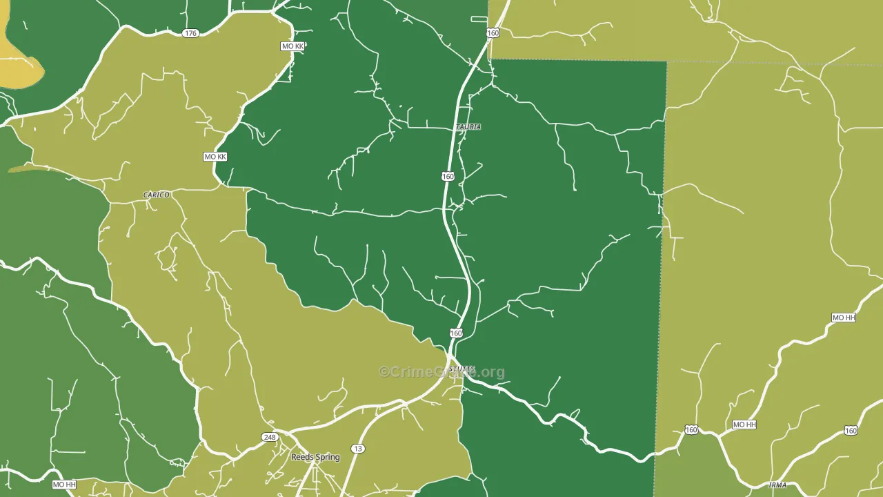Tauria, MO Map of Vandalism Rates