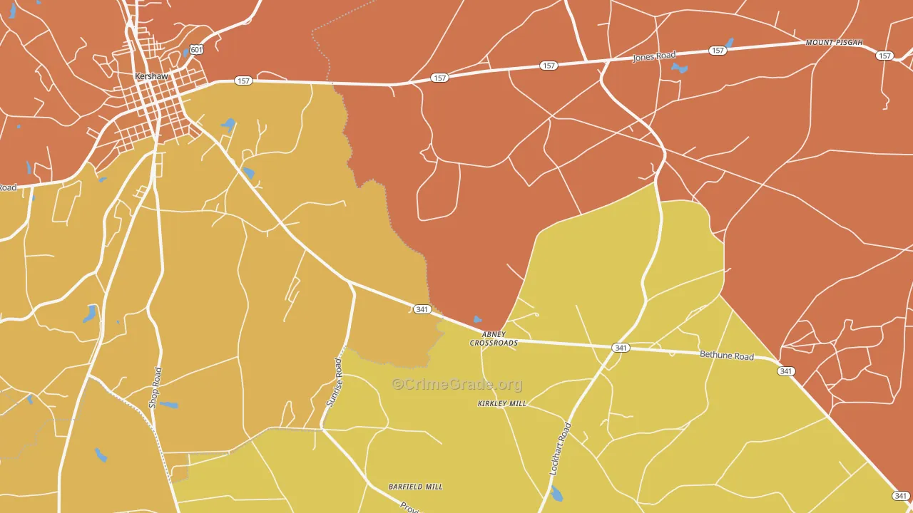 Taxahaw, SC Map of Vandalism Rates