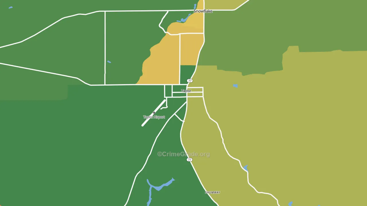 Taylor, AZ Map of Vandalism Rates
