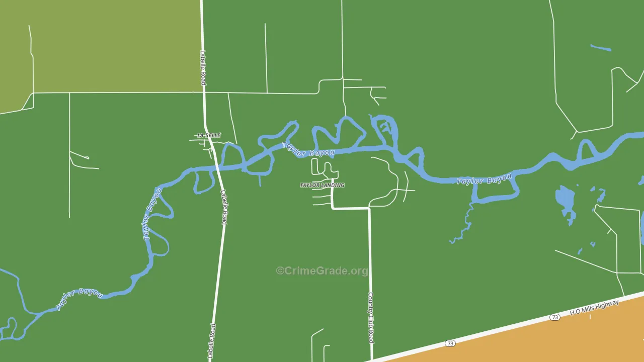 Taylor Landing, TX Map of Vandalism Rates