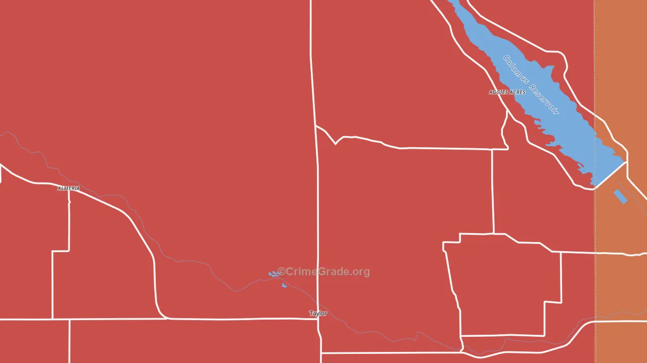 Taylor, NE Map of Vandalism Rates