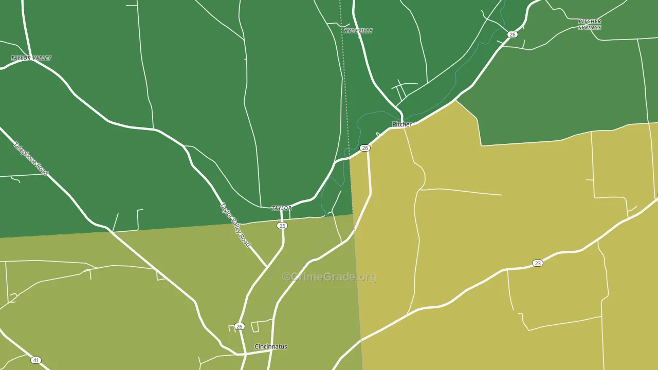 Taylor, NY Map of Vandalism Rates
