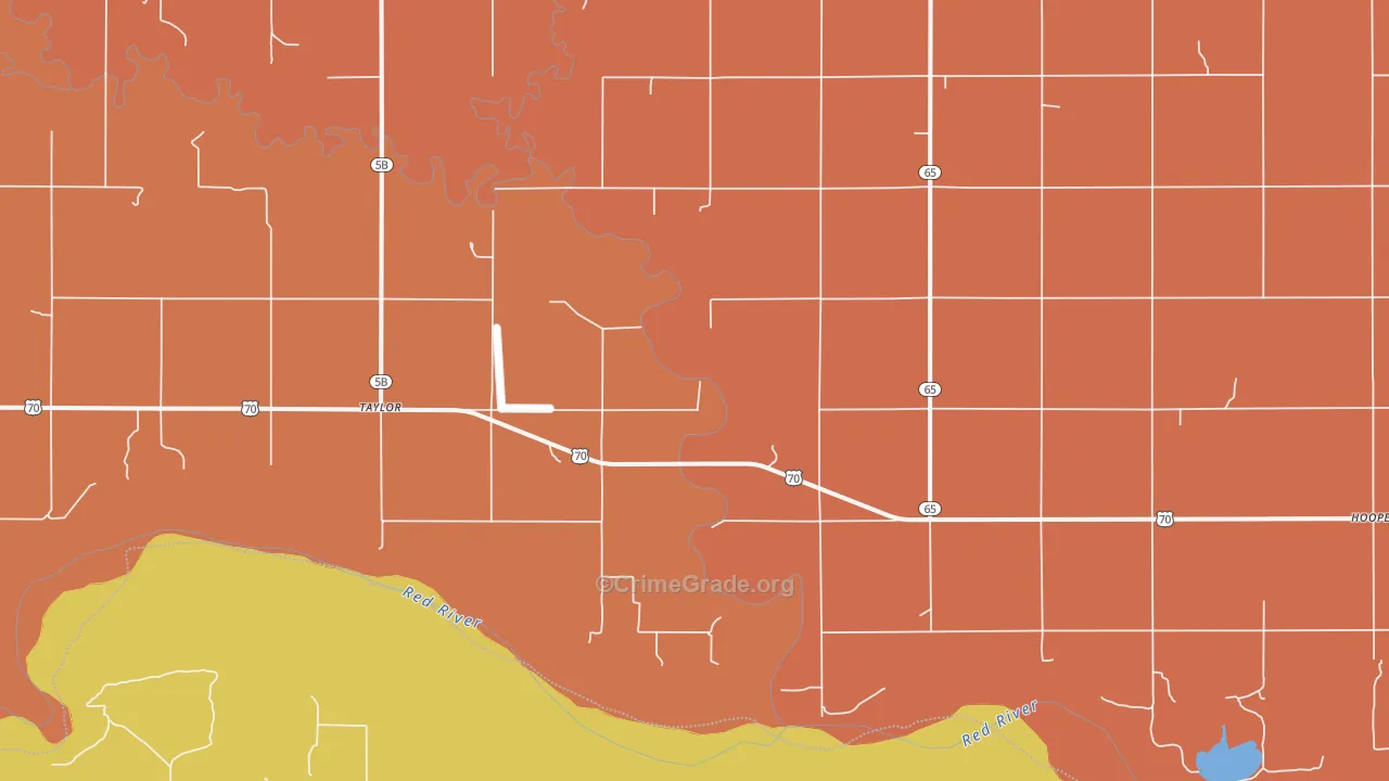 Taylor, OK Map of Vandalism Rates