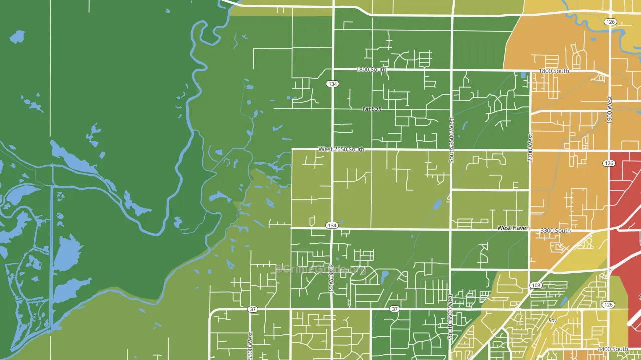 Taylor, UT Map of Vandalism Rates