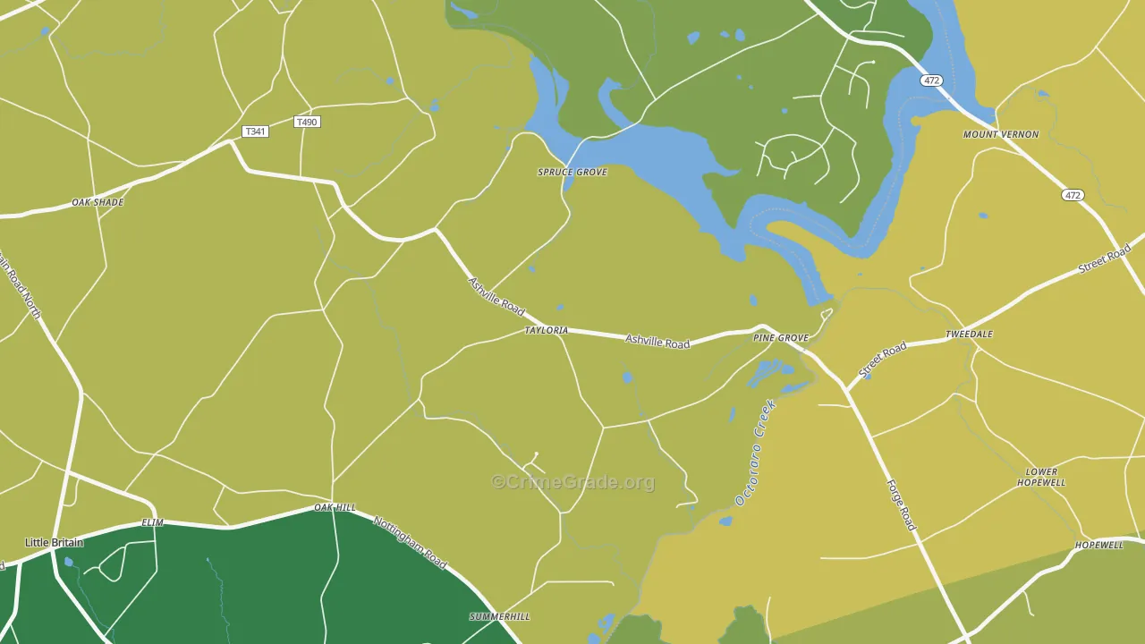 Tayloria, PA Map of Vandalism Rates