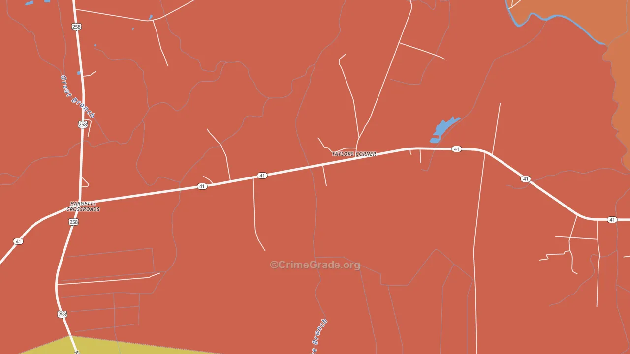 Taylors Corner, NC Map of Vandalism Rates