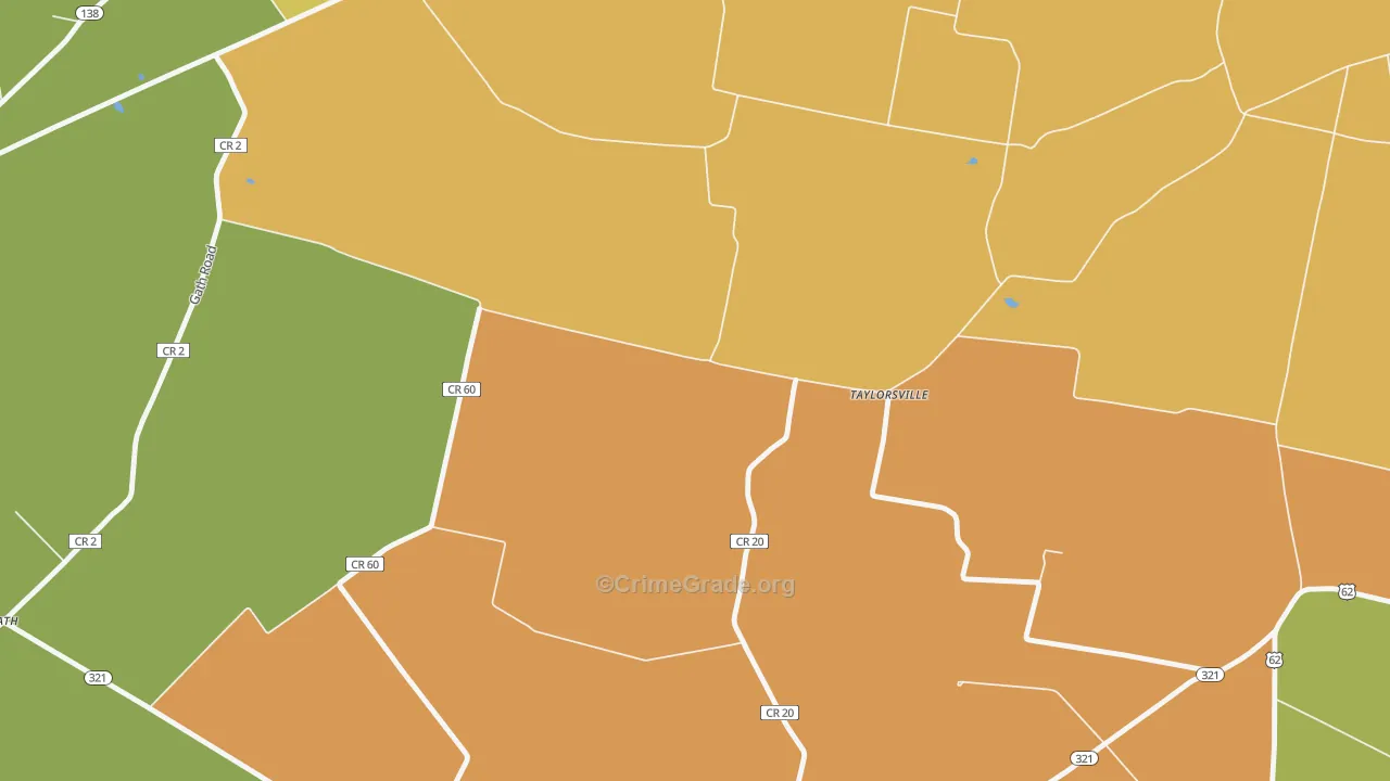 Taylorsville, OH Map of Vandalism Rates