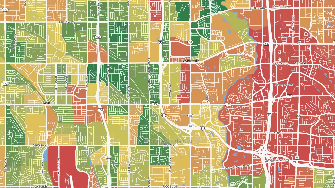Taylorsville, UT Map of Vandalism Rates
