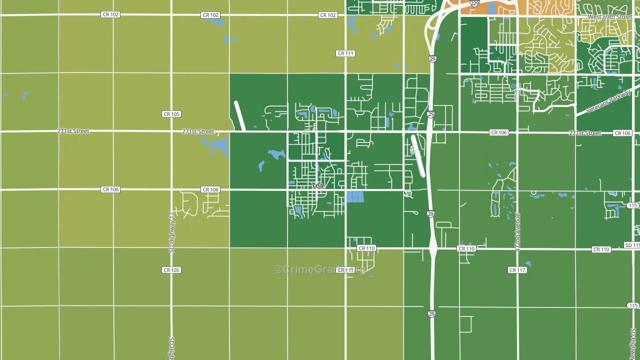 Tea, SD Map of Vandalism Rates