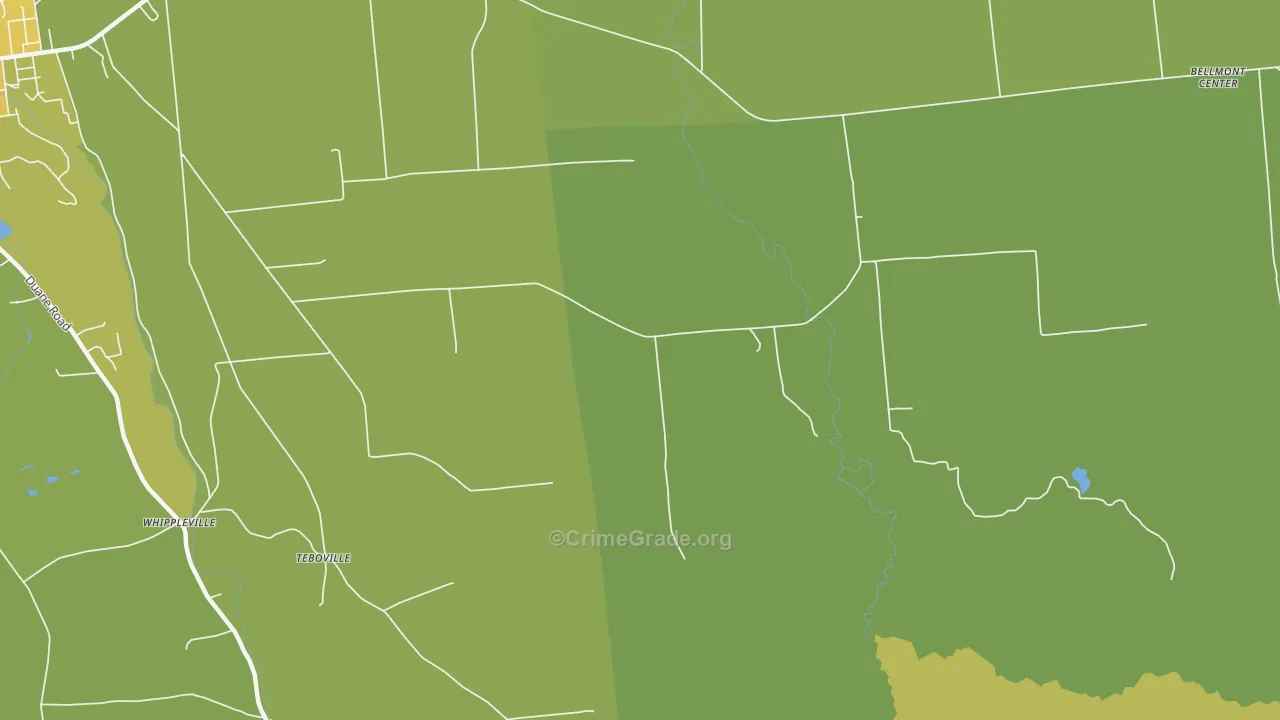 Teboville, NY Map of Vandalism Rates