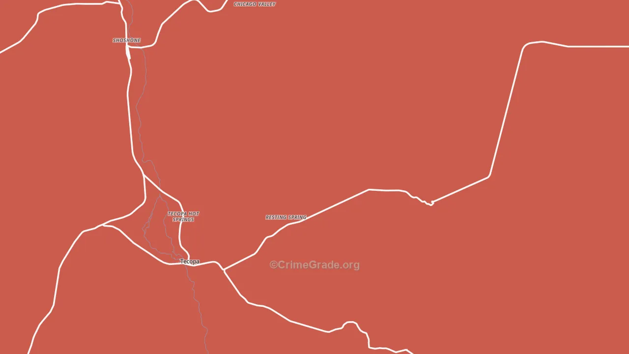 Tecopa, CA Map of Vandalism Rates