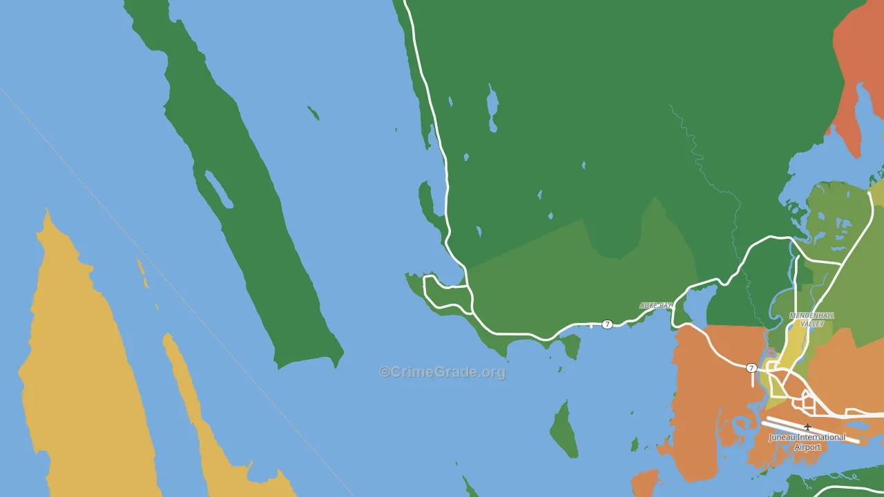 Tee Harbor, AK Map of Vandalism Rates