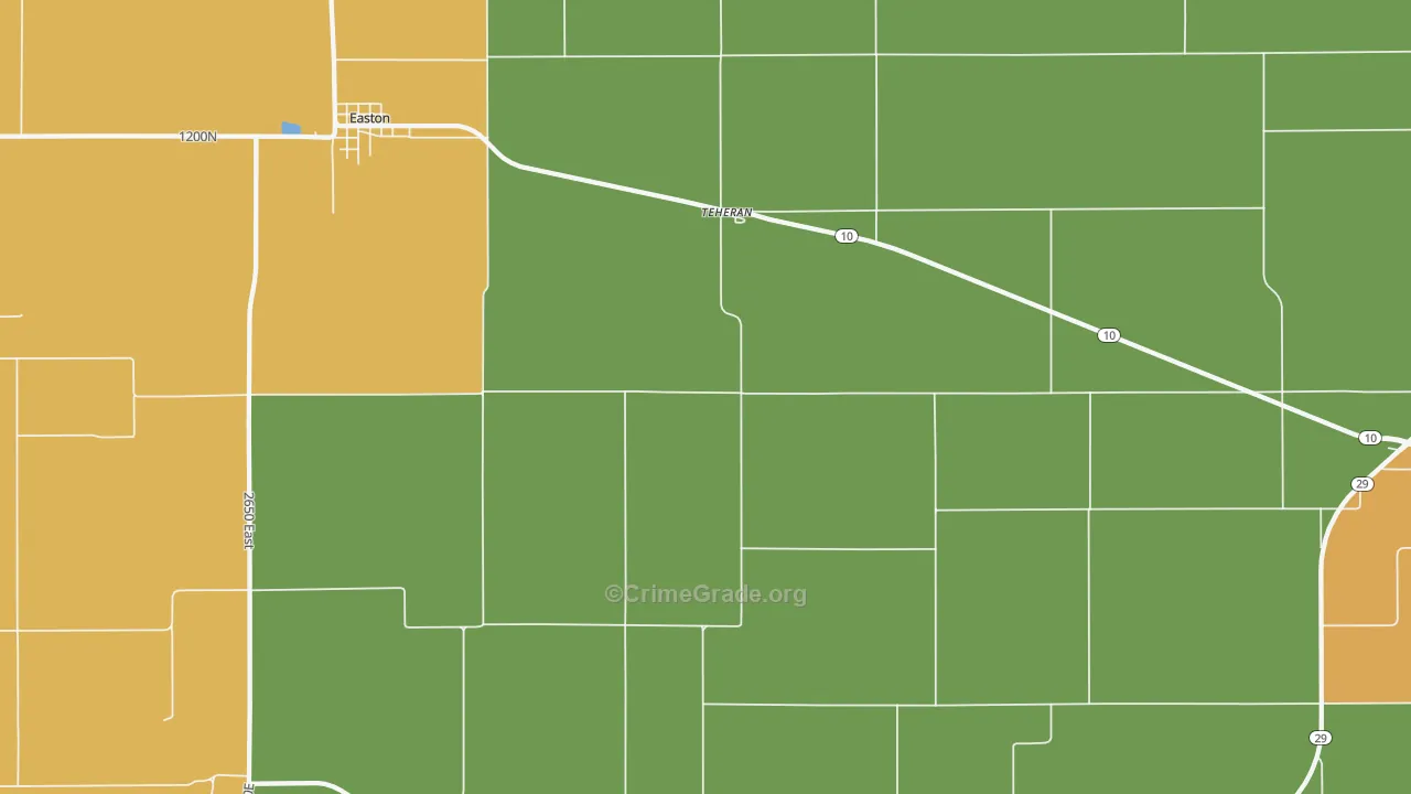 Teheran, IL Map of Vandalism Rates