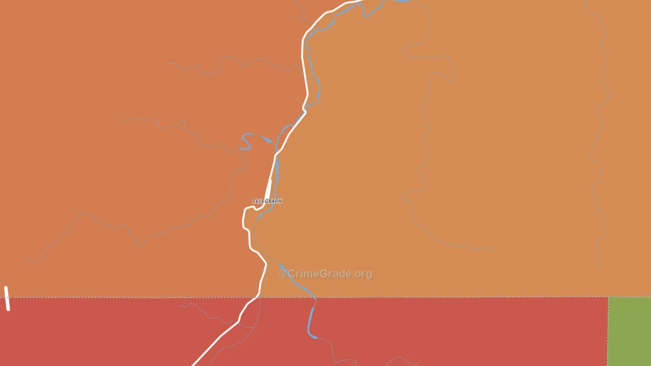 Telegraph, TX Map of Vandalism Rates