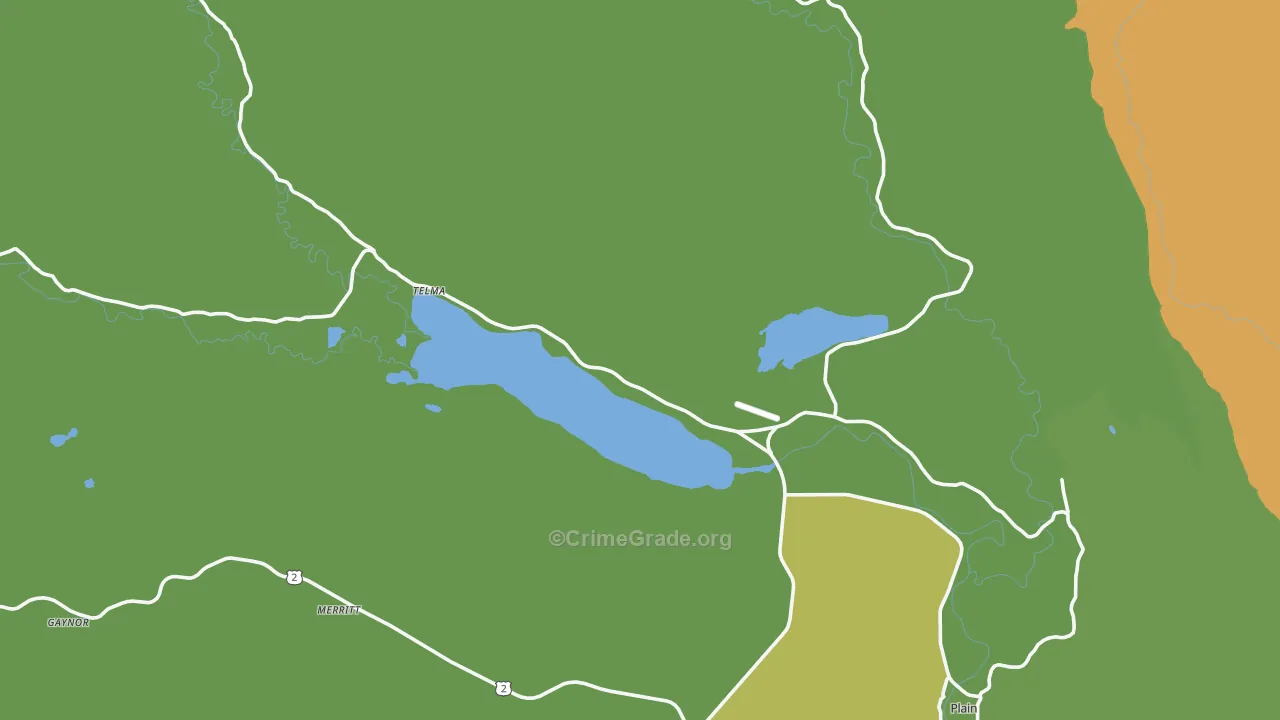 Telma, WA Map of Vandalism Rates