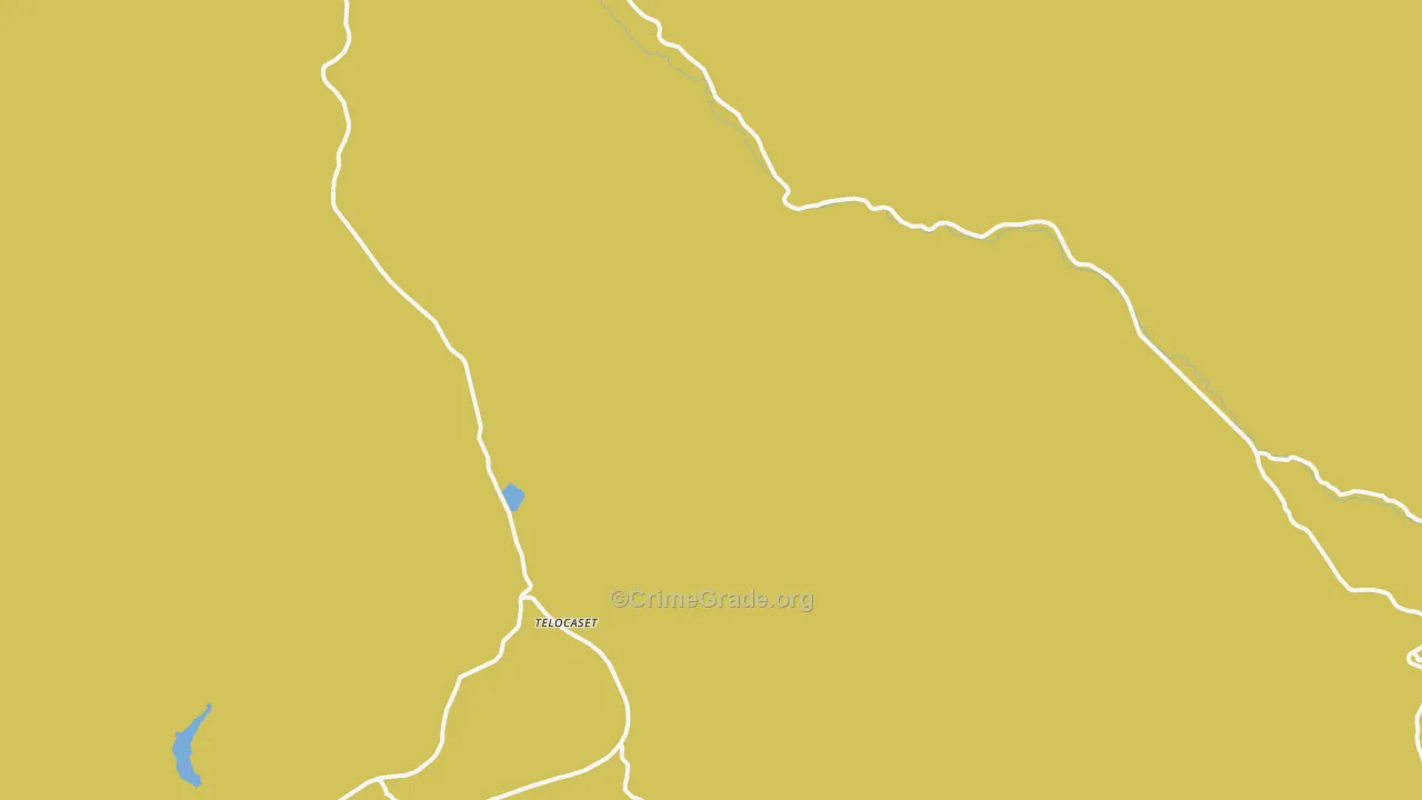Telocaset, OR Map of Vandalism Rates