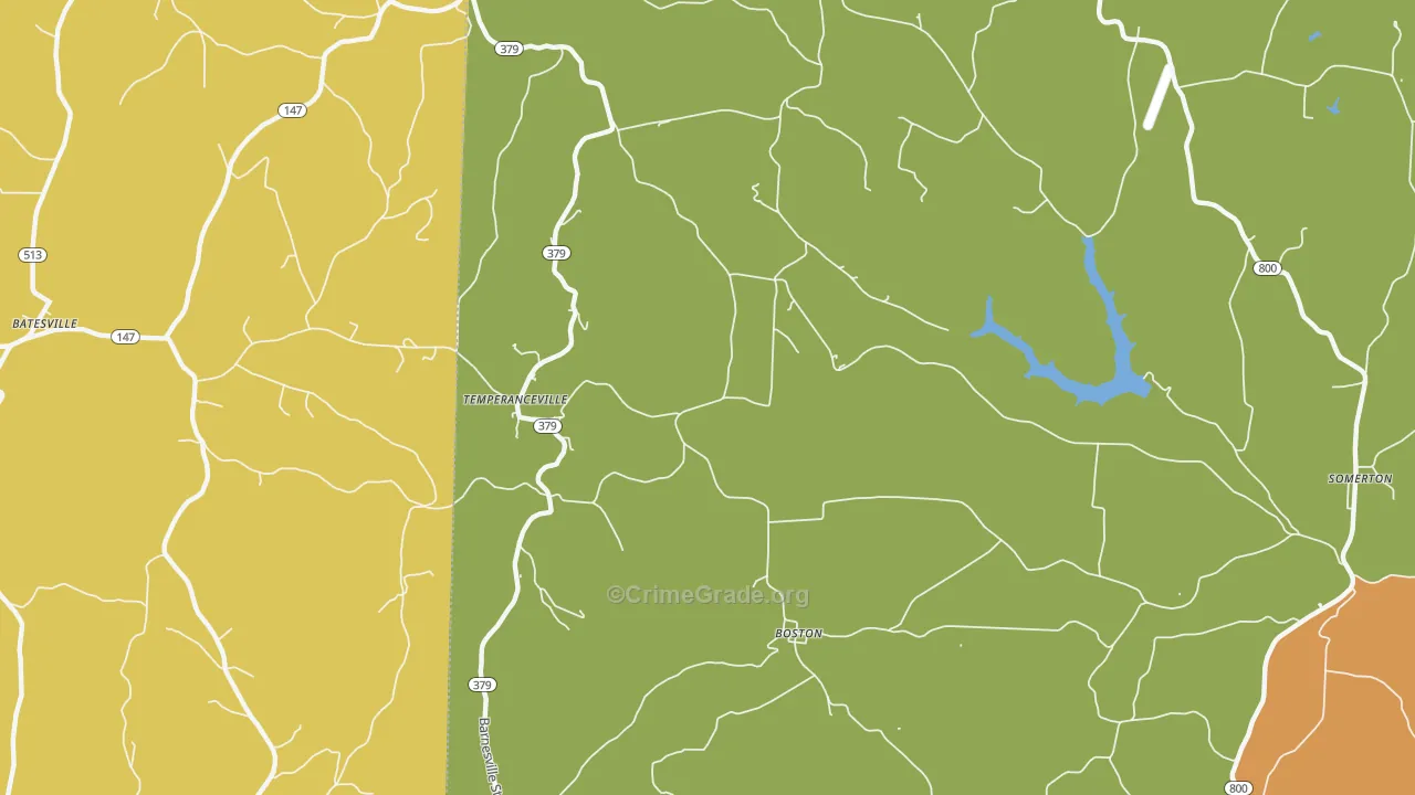 Temperanceville, OH Map of Vandalism Rates