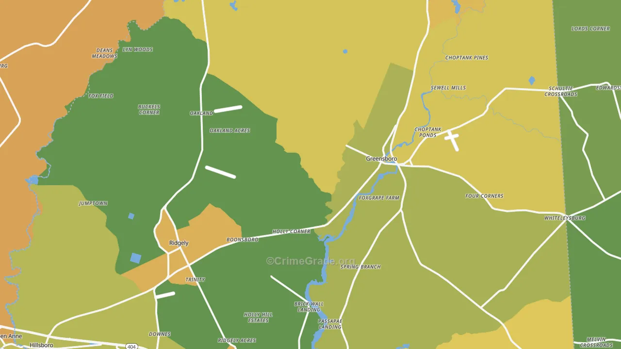 Templeville, MD Map of Vandalism Rates