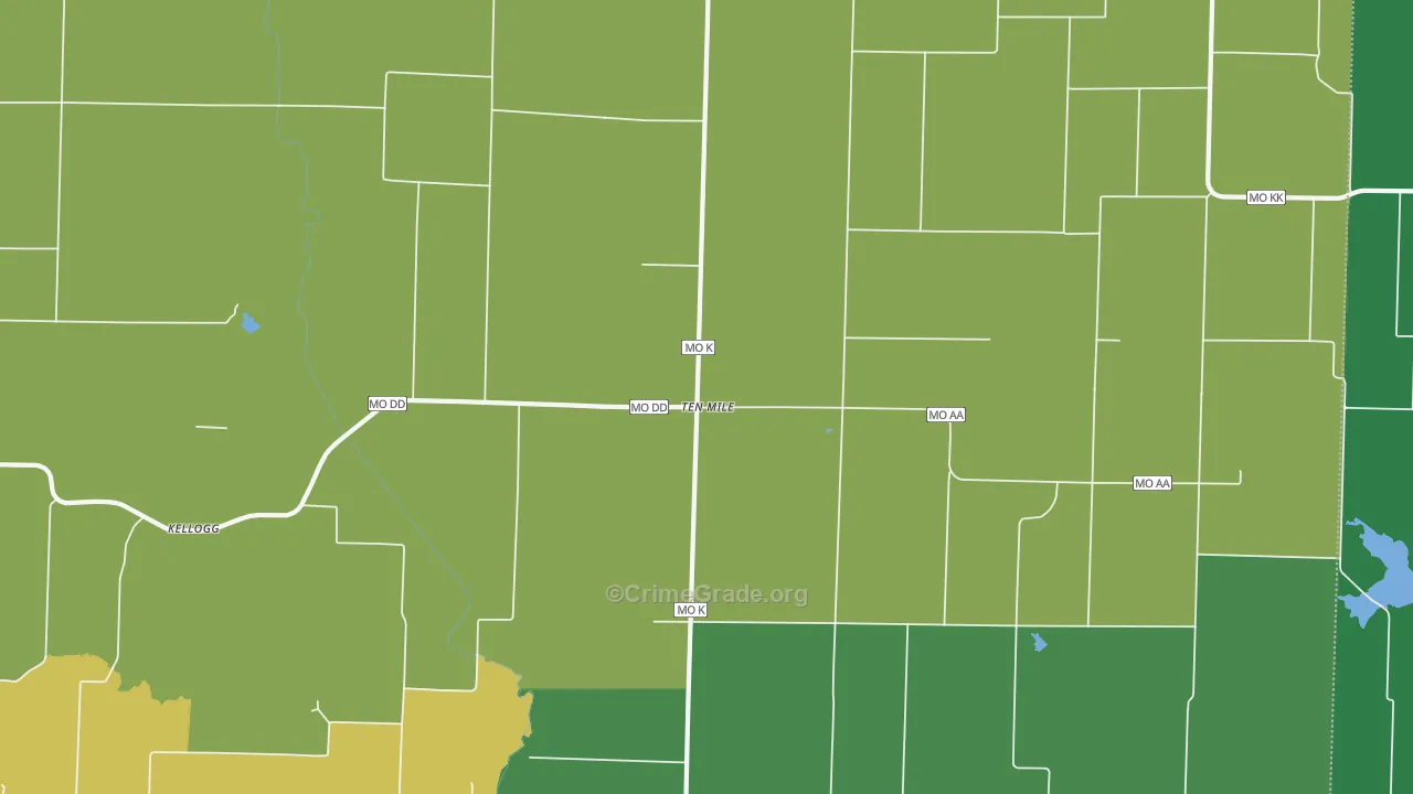 Ten Mile, MO Map of Vandalism Rates