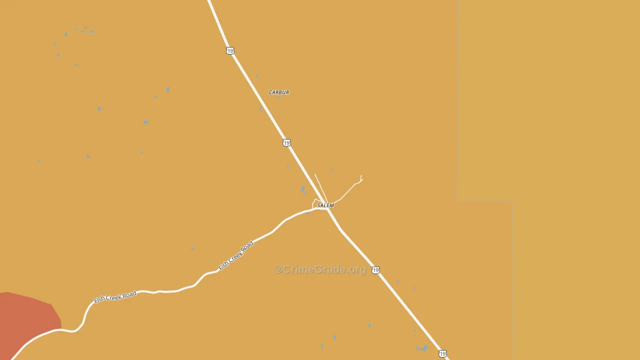 Tennille, FL Map of Vandalism Rates
