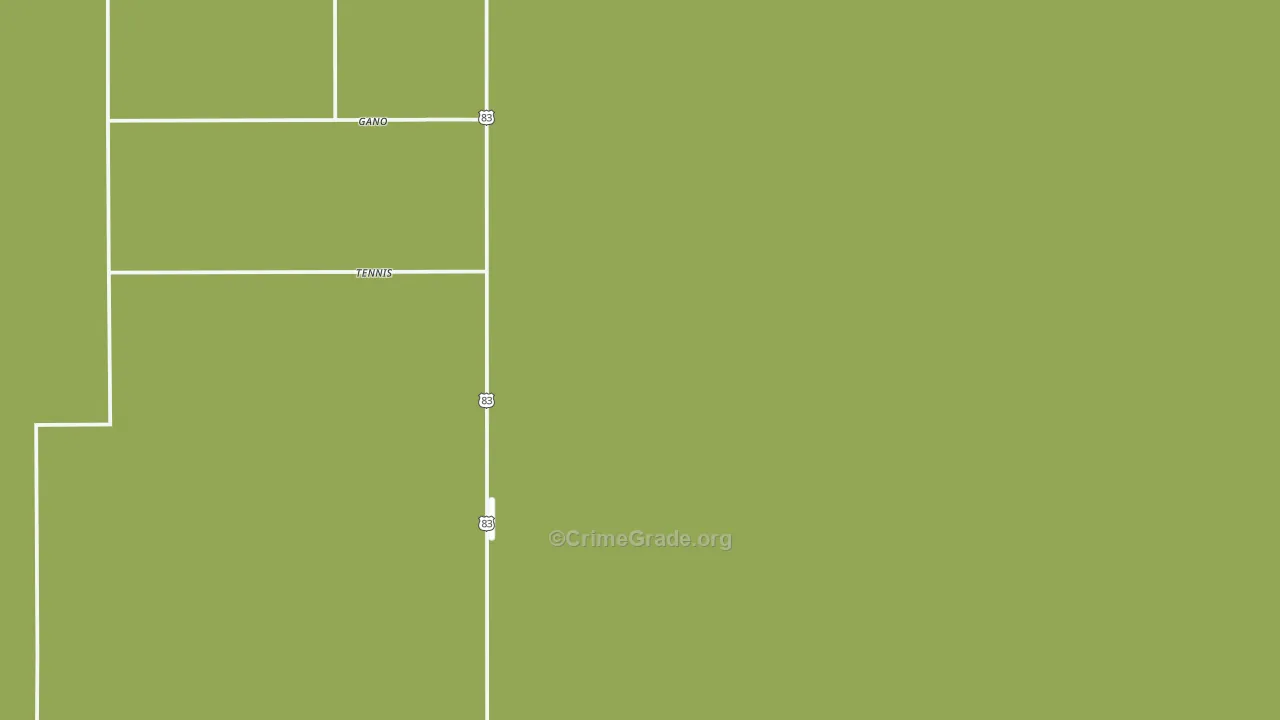 Tennis, KS Map of Vandalism Rates
