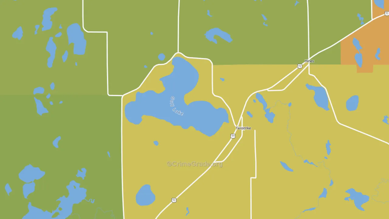 Tenstrike, MN Map of Vandalism Rates